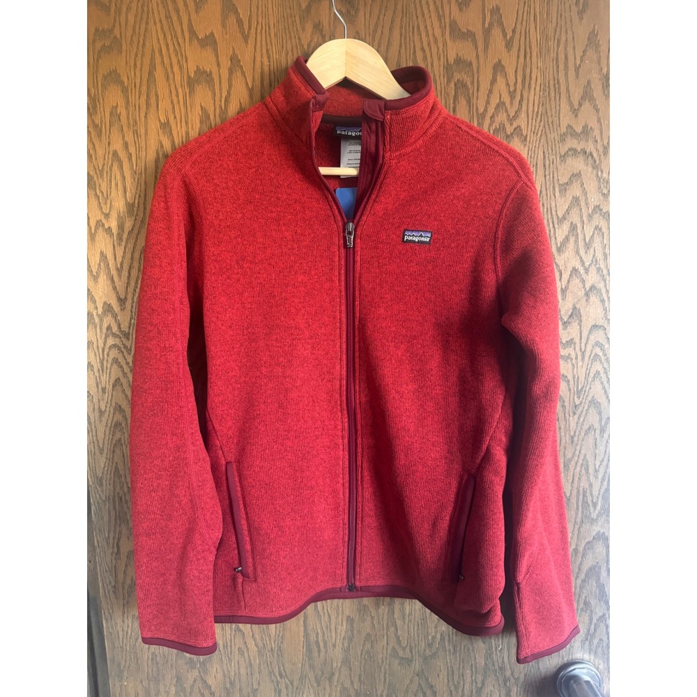 Patagonia Better Sweater Full Zip Jacket Womens Medium Red Heather Fleece 25543